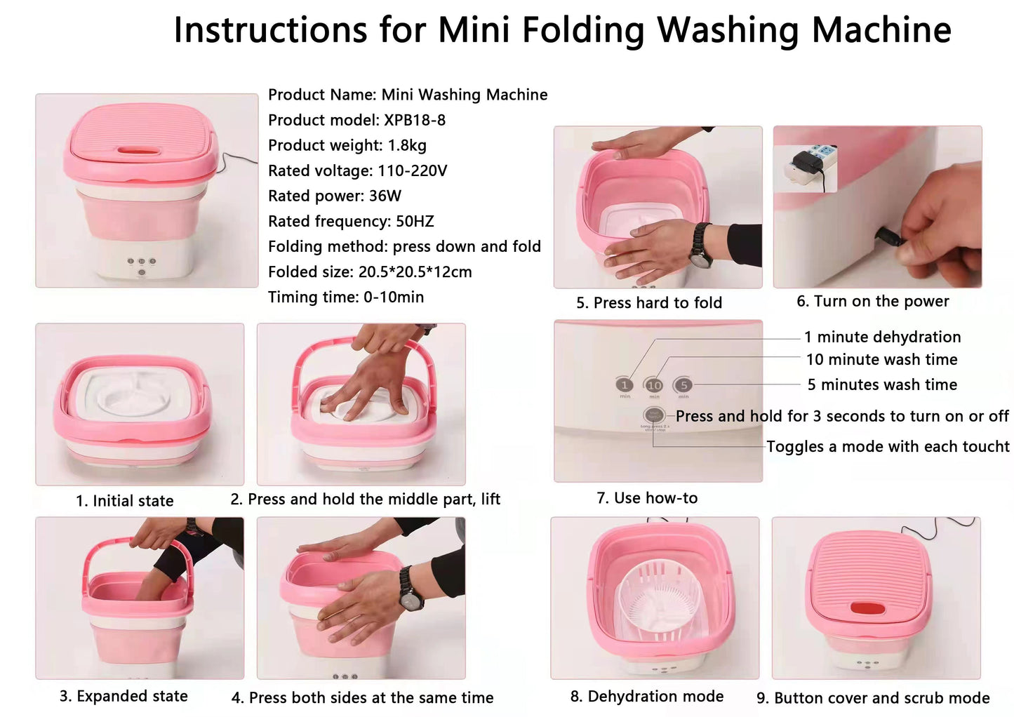 Mini Portable Washing Machine